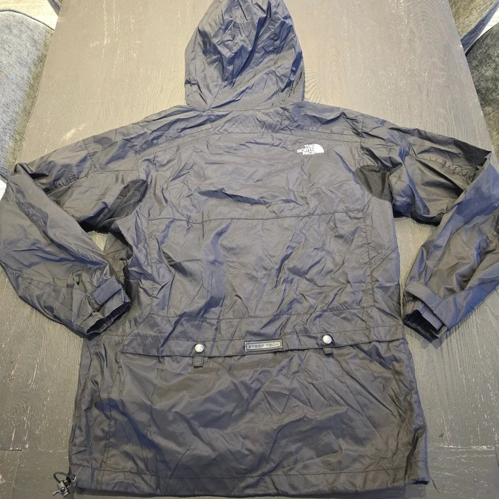 The North Face Steep Tech Light Jacket Mens Large Black Hooded‎ Windbreaker Mesh